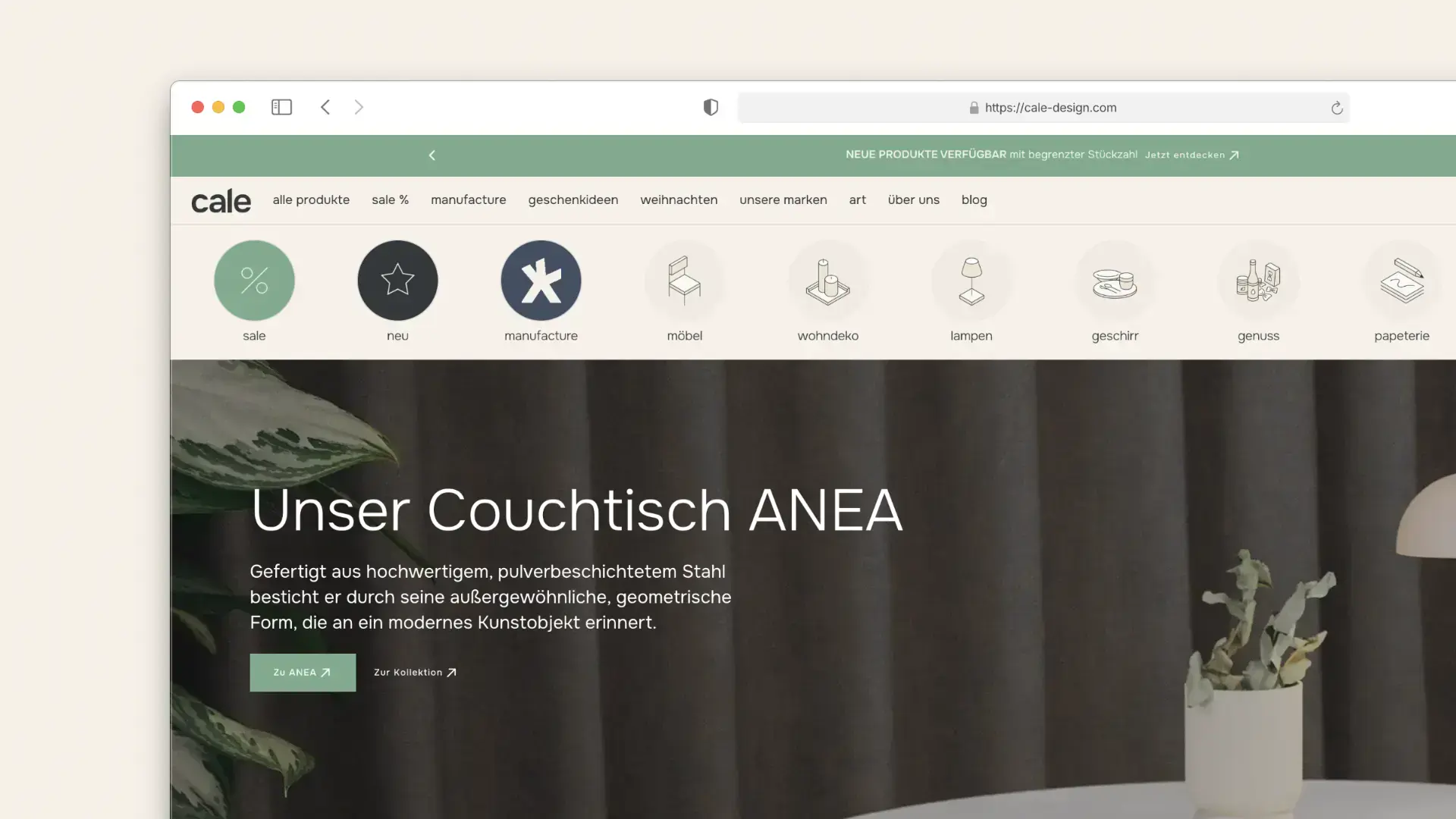 cale design - Desktop Masthead Area