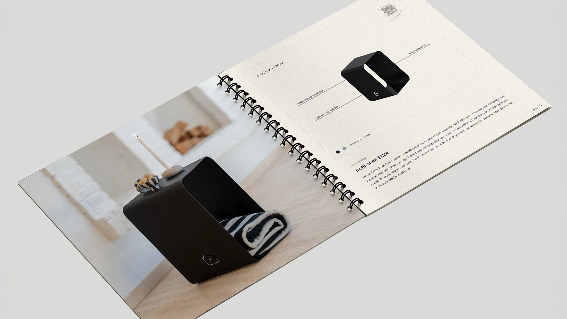 cale design - Lookbook Product Spread with Technical Details