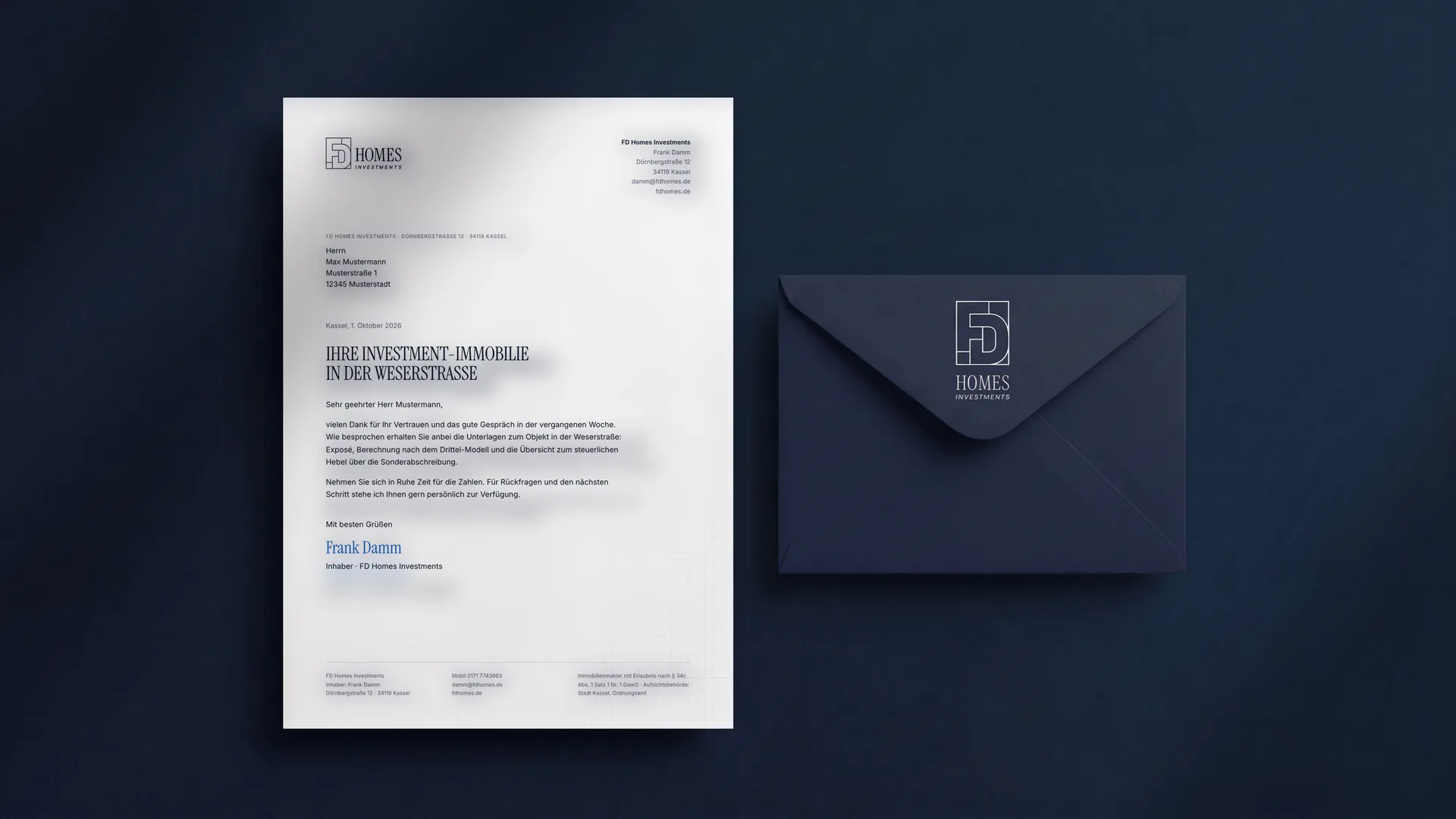 FD Homes Investments - Letterhead and Envelope