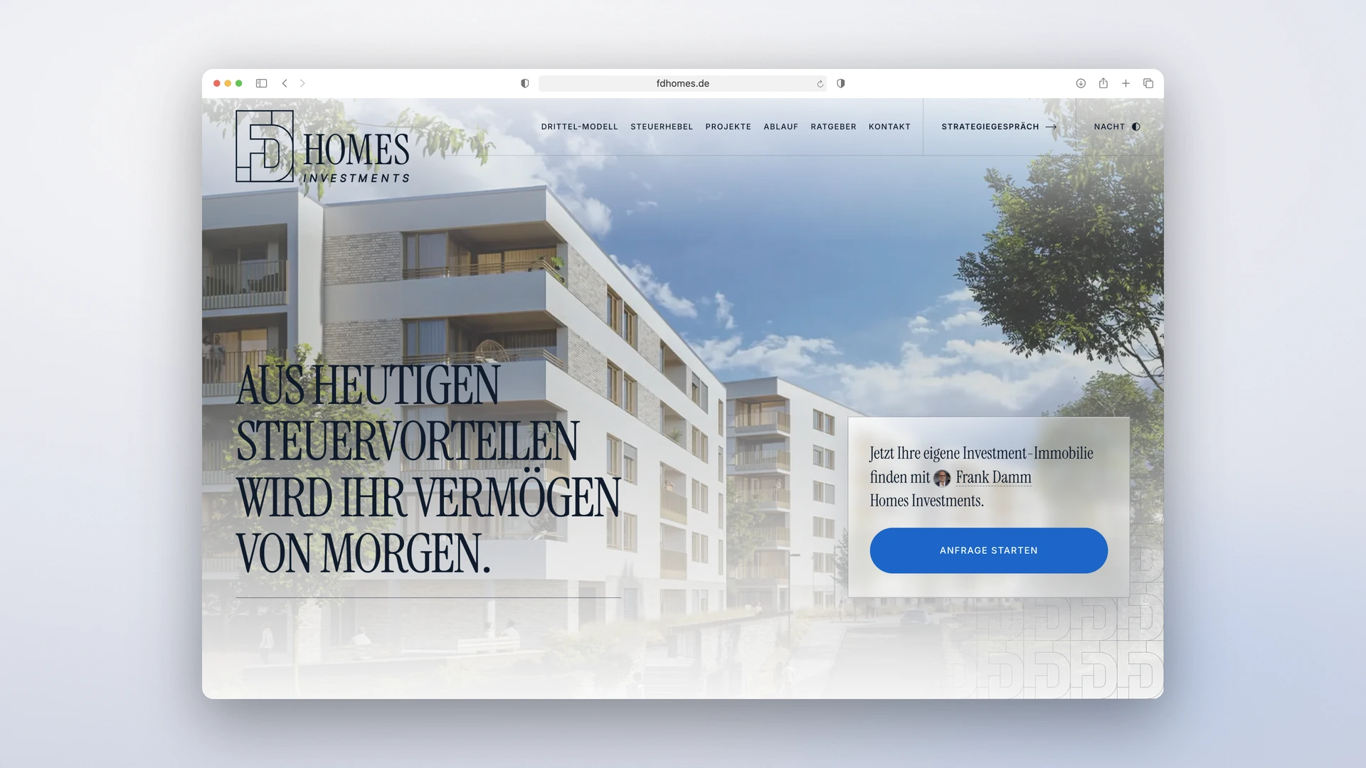 FD Homes Investments - Desktop Hero in Day Mode