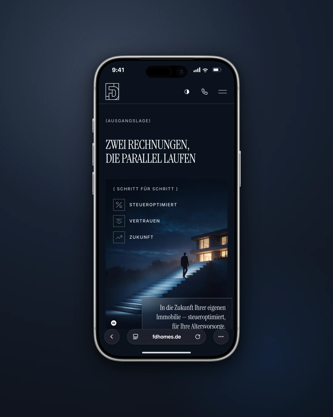 FD Homes Investments - Starting Point "Two Bills Running in Parallel" on the Phone