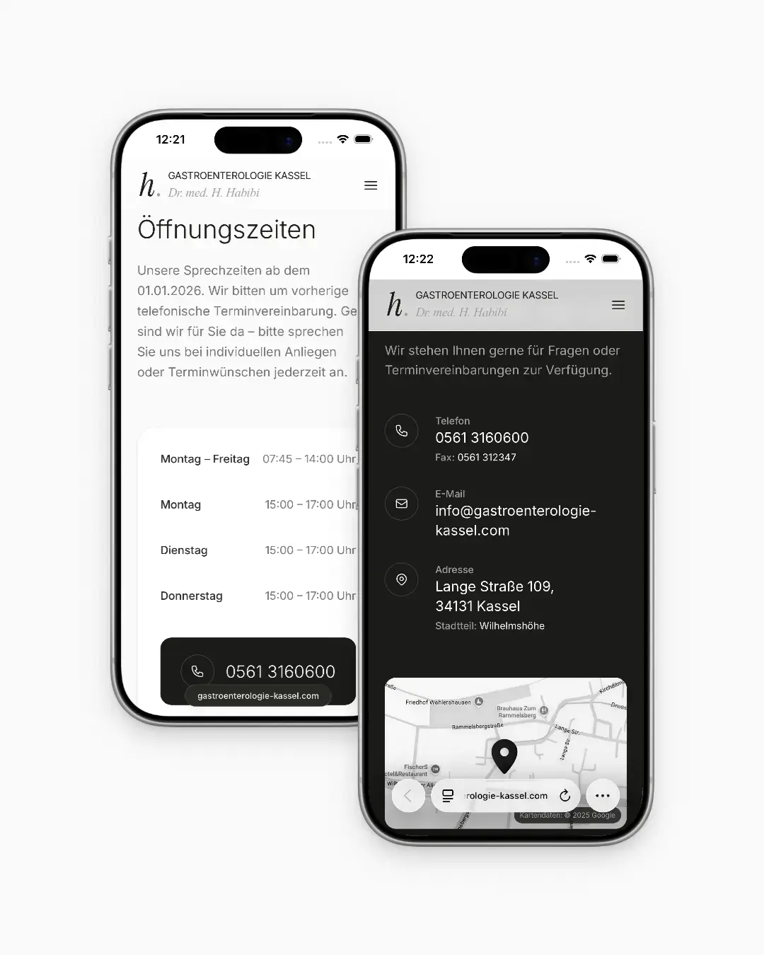 Gastroenterologie Kassel - Mobile Content Areas