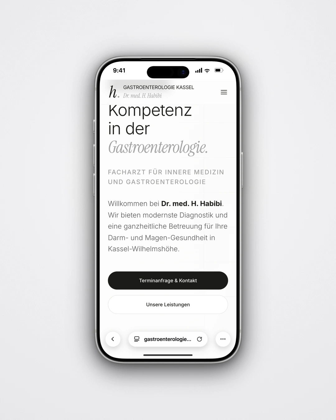 Gastroenterologie Kassel - Mobile Hamburger Menu Animation