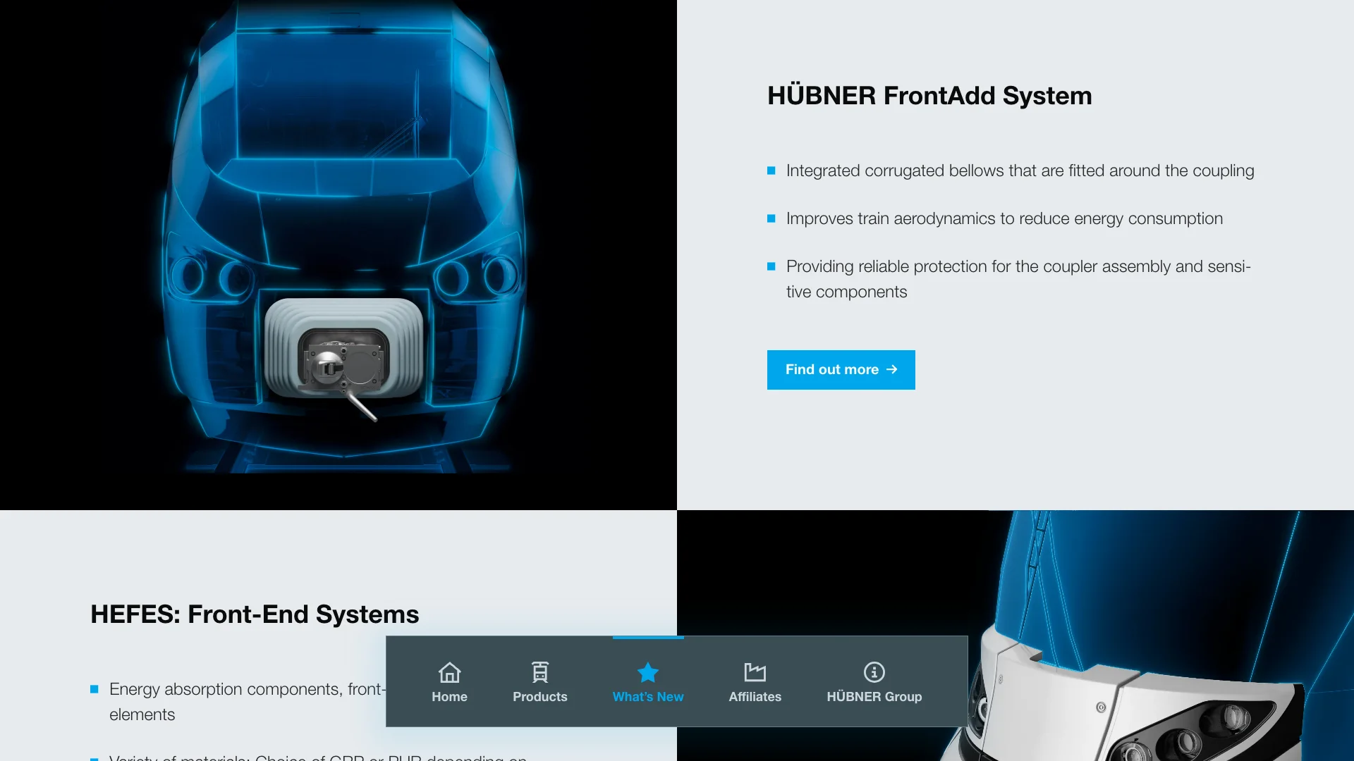 HÜBNER Group - What's New: HÜBNER FrontAdd System and HEFES Front-End Systems