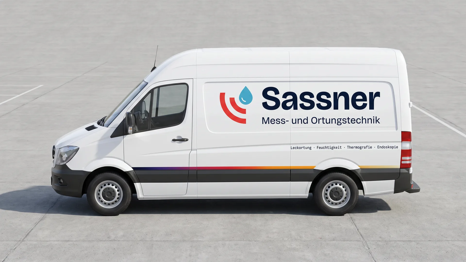 Sassner Mess- und Ortungstechnik - Vehicle Lettering Mockup