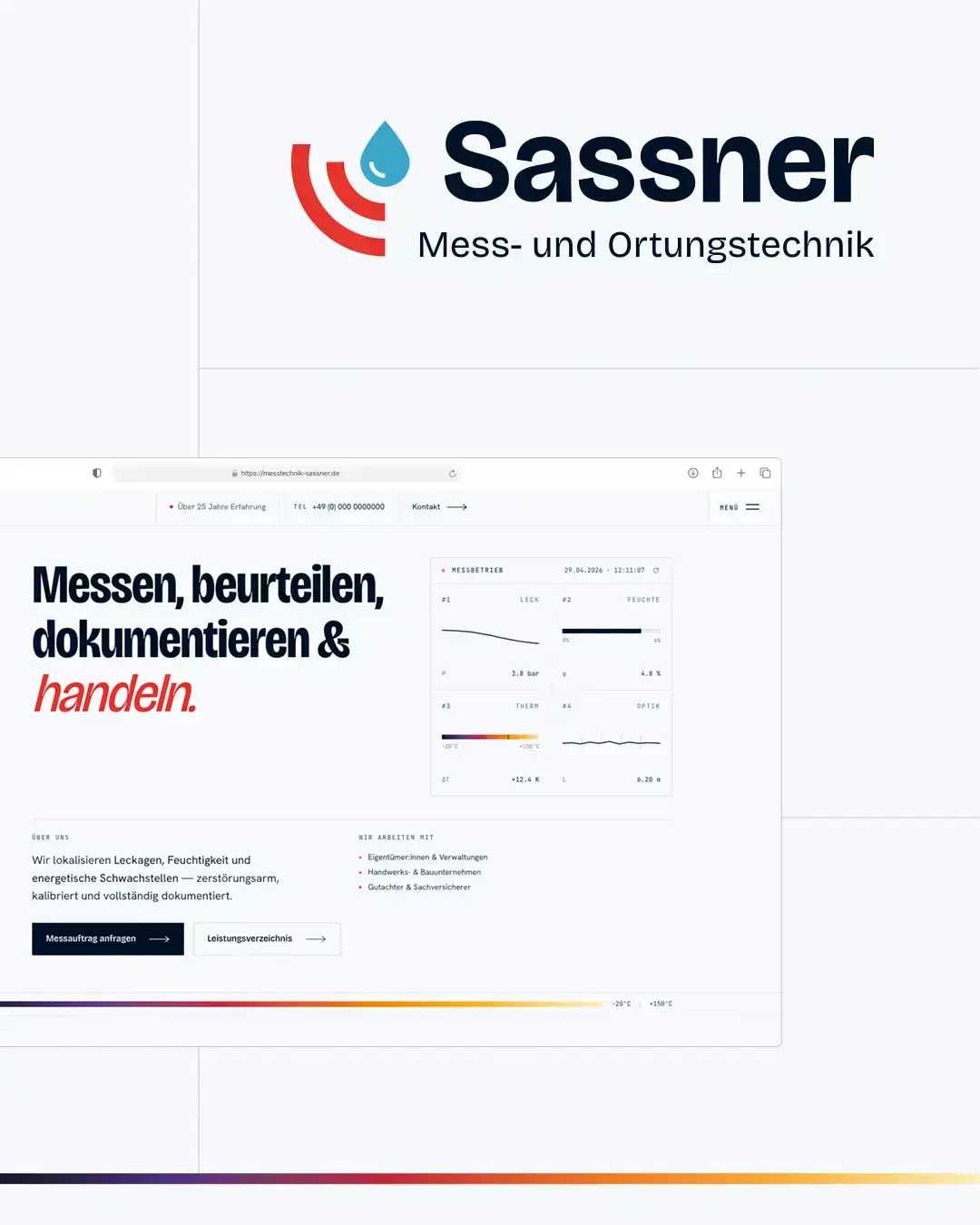 B2B-Website für Mess- und Ortungstechnik