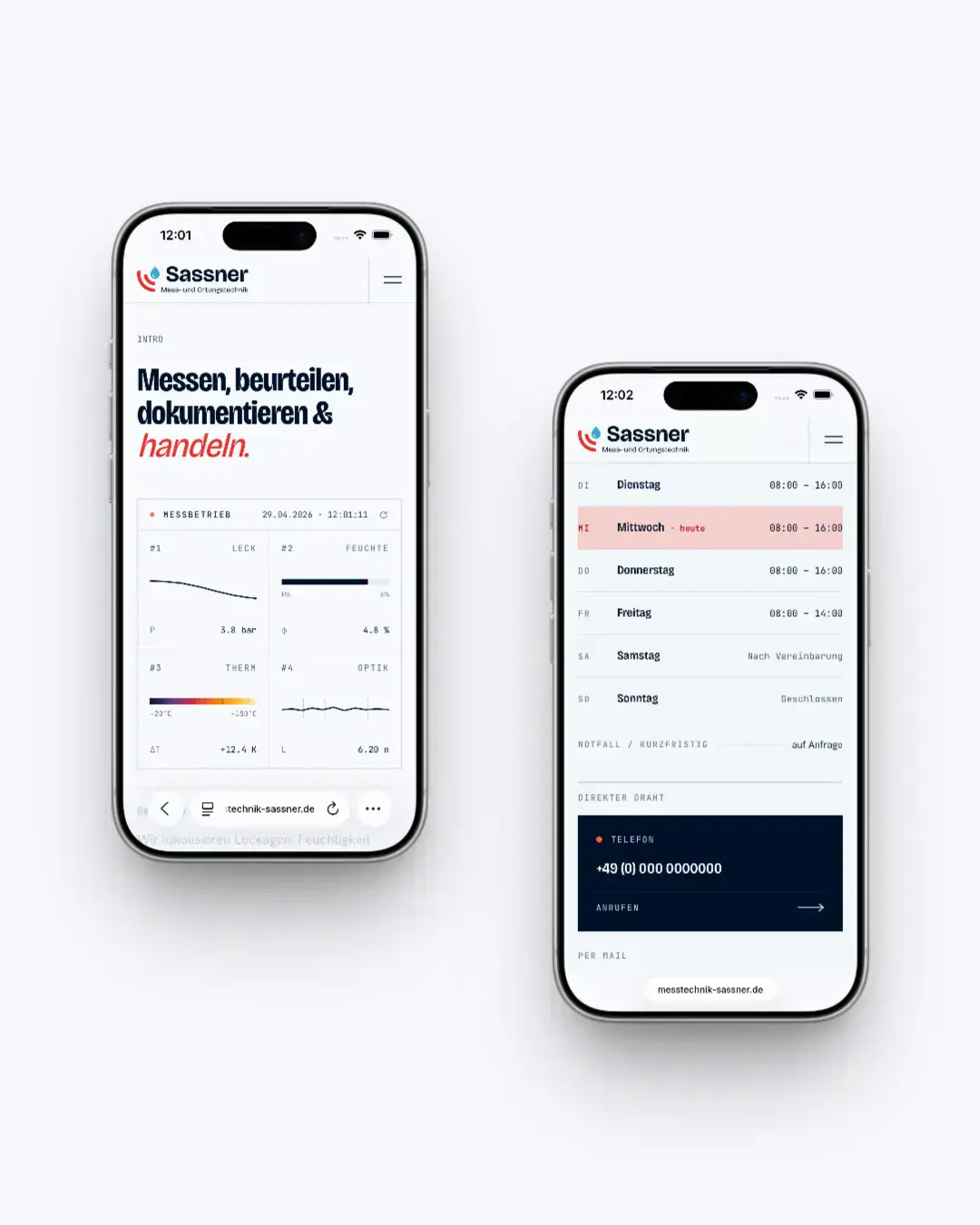 Sassner Mess- und Ortungstechnik - Mobile Screens