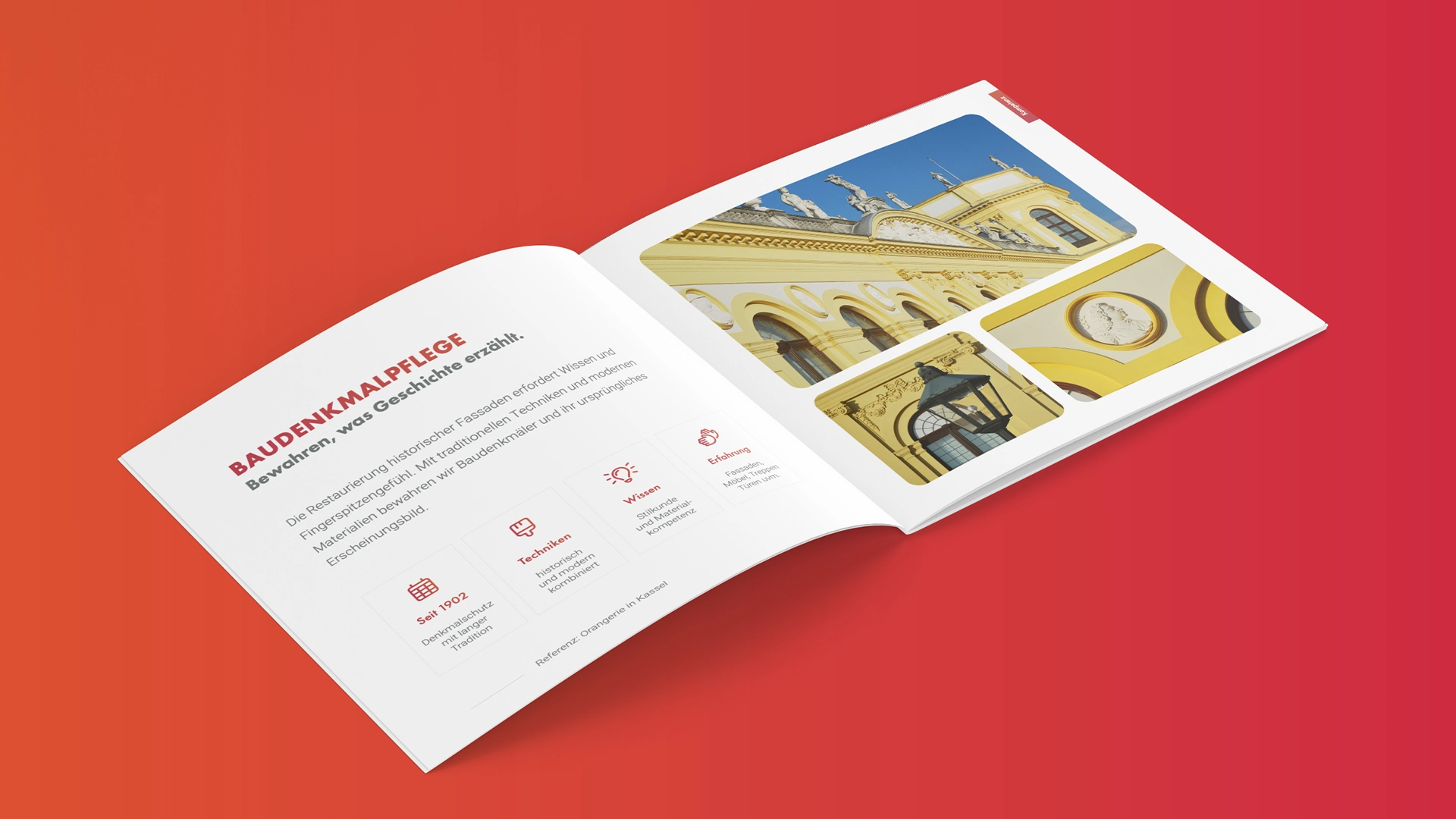 Reuter & Sohn - Brochure Spread on Monument Preservation