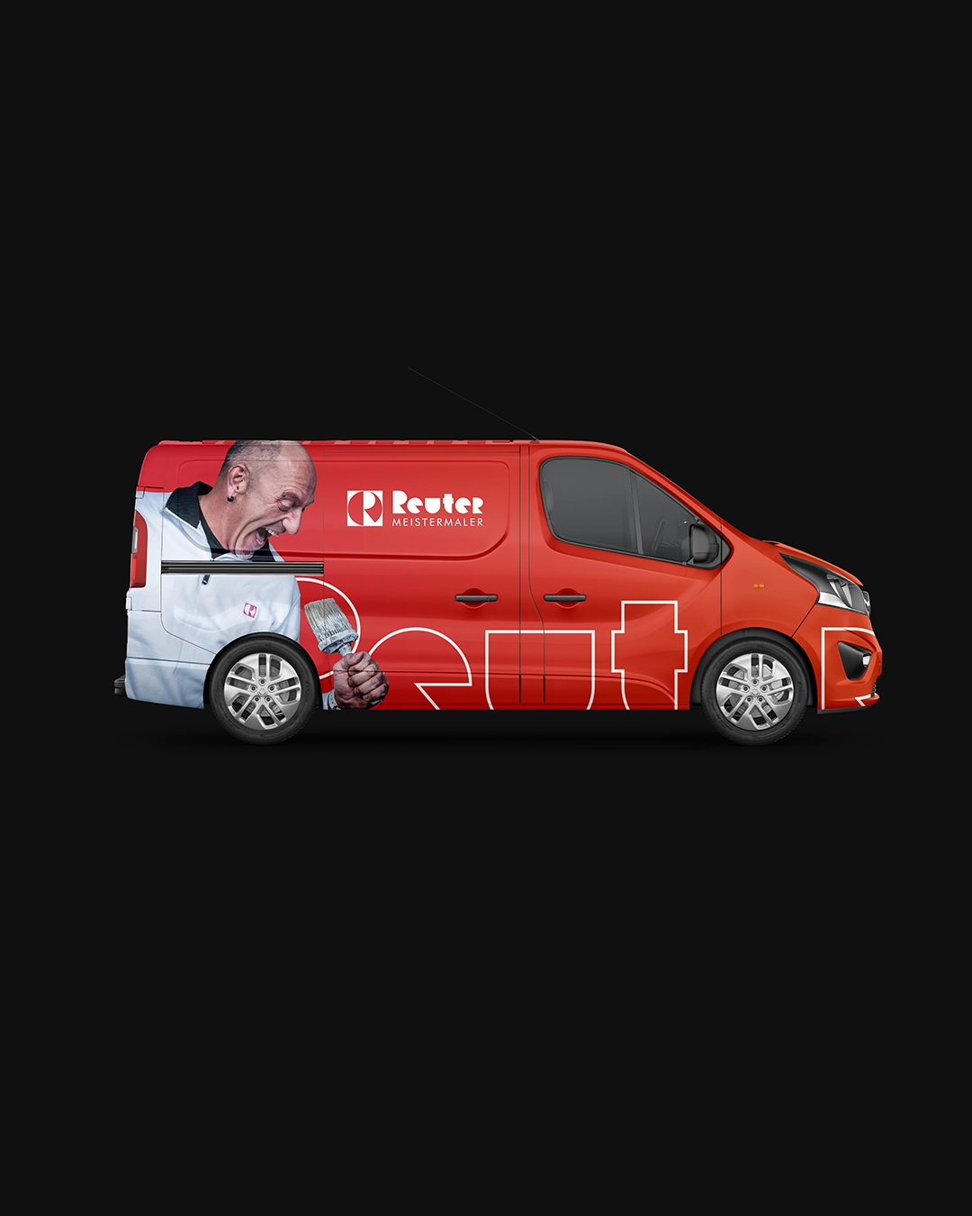 Reuter & Sohn - Red Van Wrap with Employee Portrait