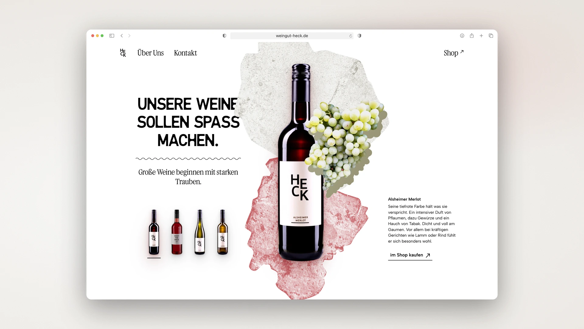 Weingut Heck - Desktop Wines Stage with the Bottle Picker