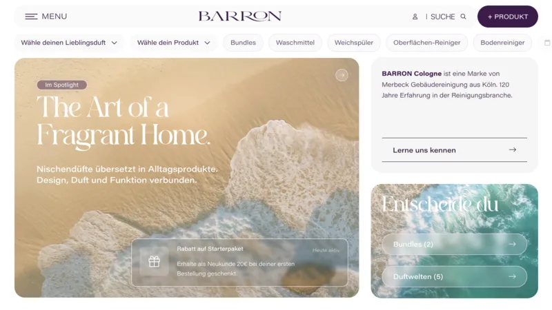 Barron Cologne website preview
