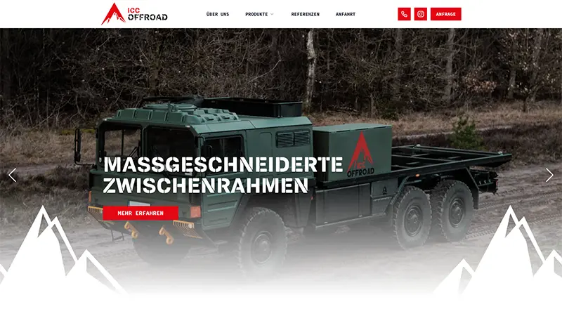 ICC Offroad website preview