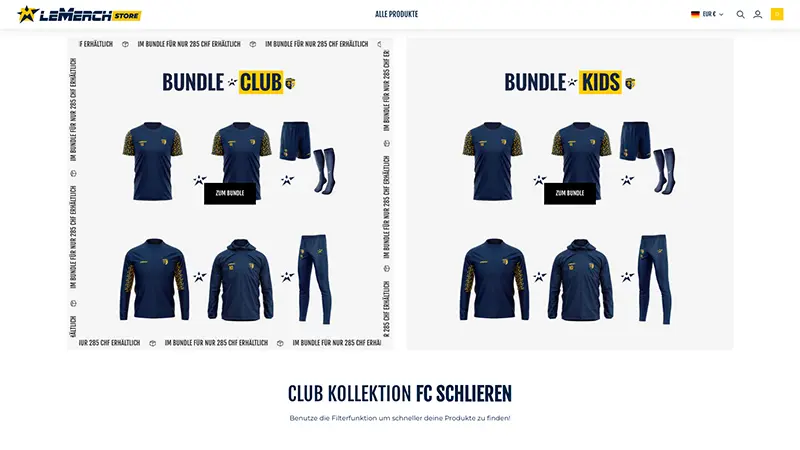 Le Merch Store website preview