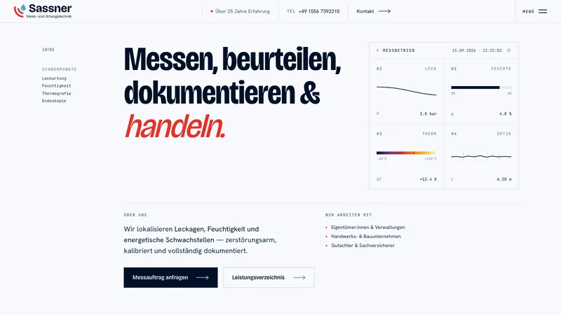 Sassner Mess- und Ortungstechnik website preview